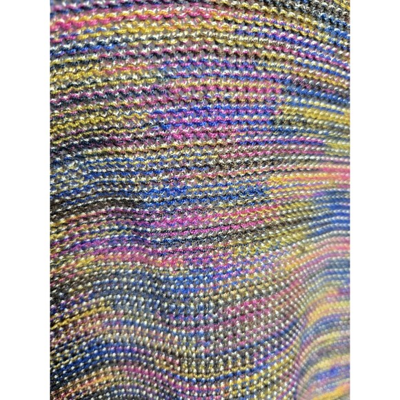 Democracy Colorful Crochet Knit Semi Sheer Long Top Size Small Medium - Picture 16 of 16